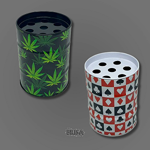 Cinzeiro Tambor de Metal Redondo