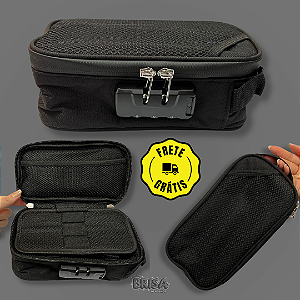 Case Hemp com senha - Anti Cheiro e Anti Furtos - Preta