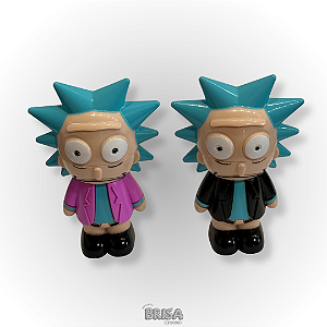 Dichavador De Metal e Acrílico 4 Partes Boneco Rick