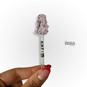 Piteira de Vidro - Bud Rosa