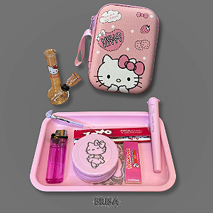 Kit completo Hello Kitty - Bandeja + Case + Bong