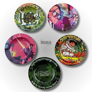 Cinzeiro de metal redondo - Estampas