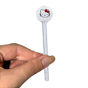 Piteira de Vidro Longa Lollipop - Hello Kitty