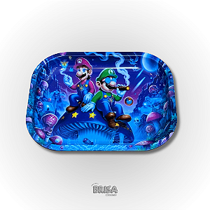 Bandeja de Metal 18x14 - Mario e Luigi