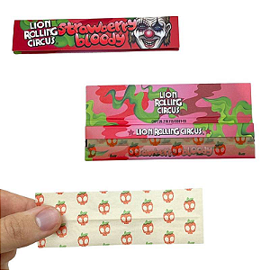Seda de Sabor Lion Rolling Circus King Size - Strawberry Bloody