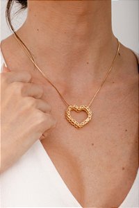 Colar Coração Vazado