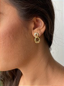 Brinco do Infinito Cravejado com Zircônia