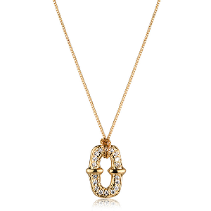 Colar Retangular Cravejados em Zircônias