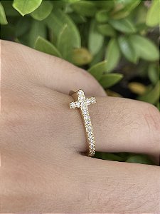 Anel Cruz Com Microzircônia