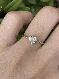 Anel Coração Zircônia