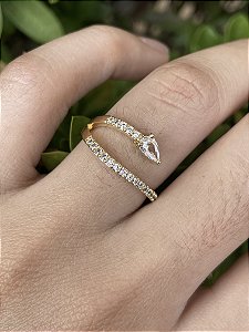 Anel Microzircônia com Mini Gota