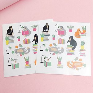 Adesivos Transparentes Gatinho Buendia