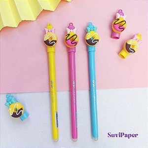 Caneta Esf Apagável Gel Donuts 0.7mm BRW