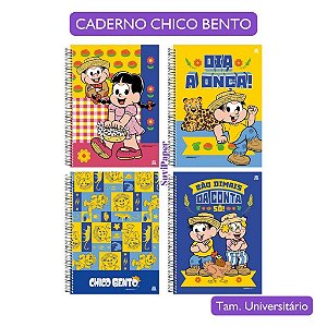 Caderno Universitário Grande Chico Bento 1 Matéria 80 Folhas Animativa