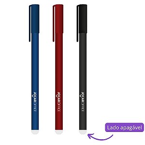 Kit Caneta Apagável 0.7mm Jocar Office - Tinta Azul, Preta ou Vermelha - Kit com 3un ou 2un