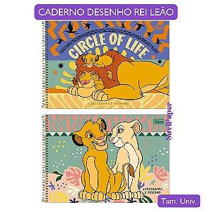 Caderno de Cartografia e Desenho rei Leão 80 Folhas Disney Tilibra