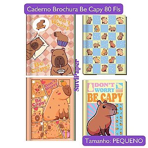 Caderno Brochura PEQUENO Capivara Be Capy Credeal 80 Folhas
