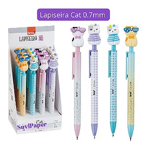 Lapiseira Escolar 0.7mm Gato BRW Und Kawaii