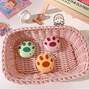 Mini Estilete para Papel em Formato Patinha de Gato Retrátil Redondo 1 Unidade