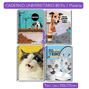 Caderno Universitário Escolar Grande Vida de Pet Coleção 2026 1 Matéria 80 Folhas Credeal Meme Brasileiro Memes BR