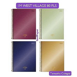 Caderno Colegial 1 Matéria 80 Fls West Village Tilibra