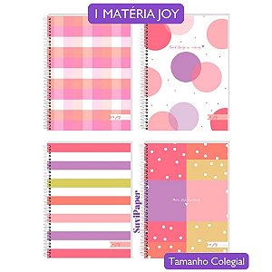 Caderno Colegial 1 Matéria Joy 80 Folhas