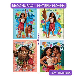 Caderno Brochurão universitário 1 Matéria Moana Tilibra 80 Folhas Disney Moana 2