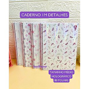 Caderno Colegial Detalhes Animativa 1 Matéria 80 Folhas - Compacto e Elegante para Organização Escolar e Planejamento