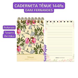Caderneta Perfumada Premium Dani Fernandes – 144 folhas pautadas, Aroma Tênue, Papelaria Elegante