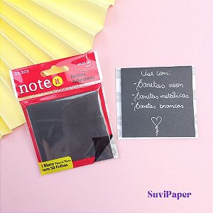 Notas Adesivas Preto Molin Tamanho 7,6x7,6cm com 50 Folhas Note It