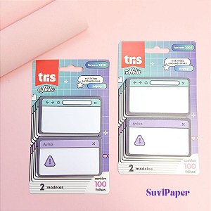 Notas Autoadesiva Pop Up Retrô Forever 2000 Tris 2 Blocos de 50 Folhas