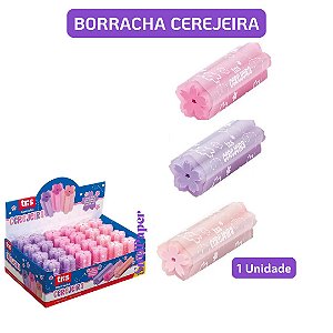 Borracha Tris Cerejeira Cores Sortidas Design Flor de Cerejeira Macia e Divertida
