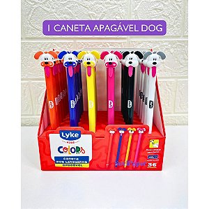 Caneta Gel Apagável Dog Linguinha 0.7mm Lyke - Escrita Macia que Apaga por Fricção 1 Unidade
