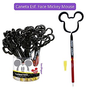 Caneta Esf. 1.0mm Face Mickey Mouse Molin Disney - Tinta Azul
