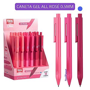 Caneta Gel Luxo 0.5mm All Rosé Tris Tinta Azul