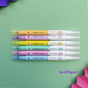 Marca Texto Apagável Tons Pastel 6 cores