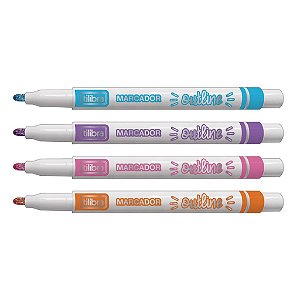 4 Marcadores Outline Tilibra