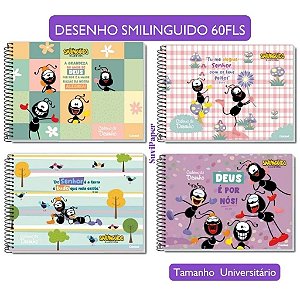 Caderno Cartografia e Desenho Smilinguido Credeal 60 folhas