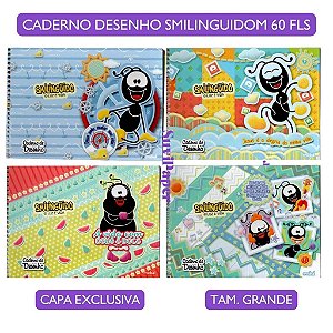 Caderno de Desenho Smilingüido Credeal - 60 Folhas 27,5x20cm Capa Exclusiva Colecionador Raro 2013-2017