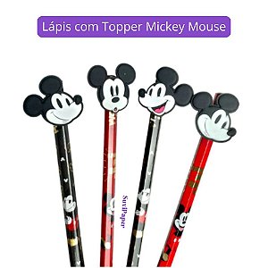 2 Lápis de Escrever Face Mickey Mouse Molin