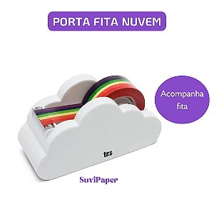 Porta Fita Tris Holic Dreamy – Nuvem com Fita Arco-íris TRIS – Organização