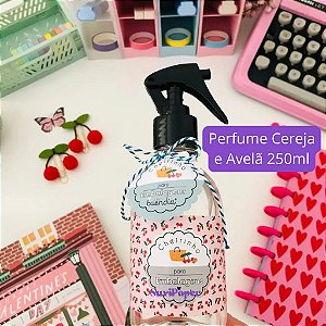 Perfume Cheirinho para Embalagem Perfume Ambiente e Papel Spray 250 ml - Cereja e Avelã