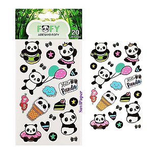 2 Cartela de Adesivos Panda Kawaii - Bullet Journal Scrapbooking 2 Cartelas