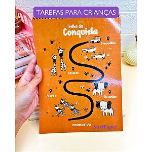 Bloco Espiral Trilha da Conquista Animamente 80 Fls - Planner de Rotina Infantil para Autonomia e Foco