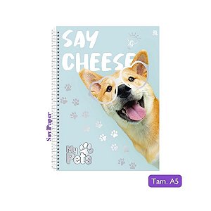 Caderno Pequeno A5 My Pets Animais Animativa 80 Folhas