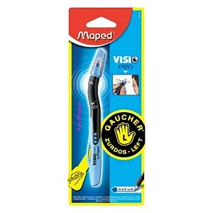 Caneta Esferográfica Maped Visio Pen 1.0mm - Ergonômica para Canhotos - Tinta Azul Secagem Rápida