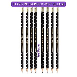 Kit 8 Lápis de West Village Grafite HB Tilibra