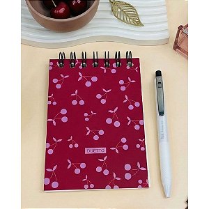 Kit Presenteável Caderneta Duetto A6 80 Folhas Lisas + Caneta Gel Luxo Prime 0.7mm