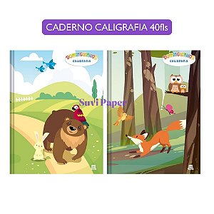 Caderno Brochurão Caligrafia Dominguinho 40 Fls Animativa - Caderno Infantil Português Caligrafia