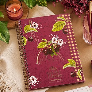 Caderno Colegial Perfumado Dani Fernandes Velvet Cherry 1 Matéria 80 Folhas Animativa